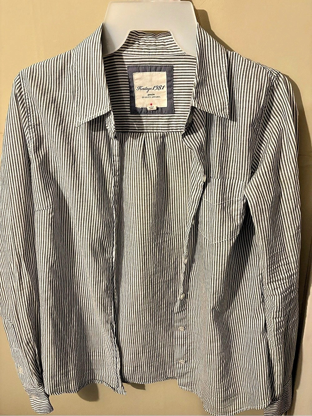 Heritage 1981 Striped Cotton Button Down Size Medium